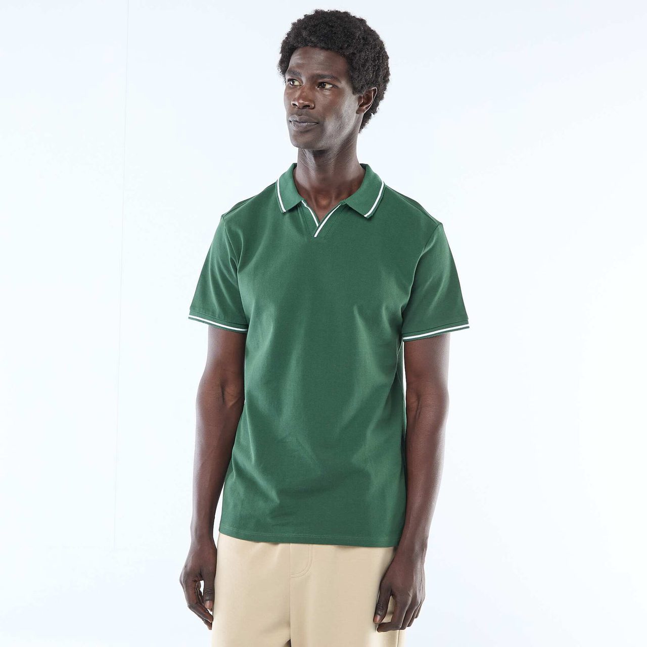 Polo piqué vert sapin