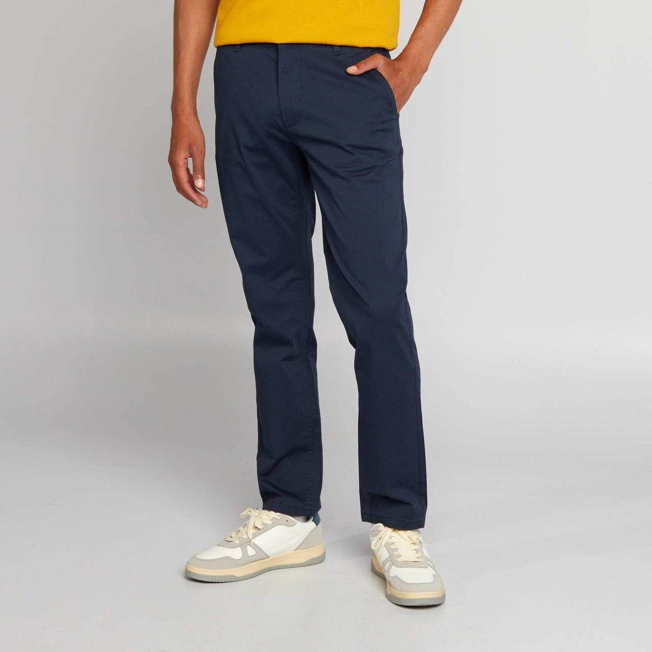 Chino stretch bleu marine