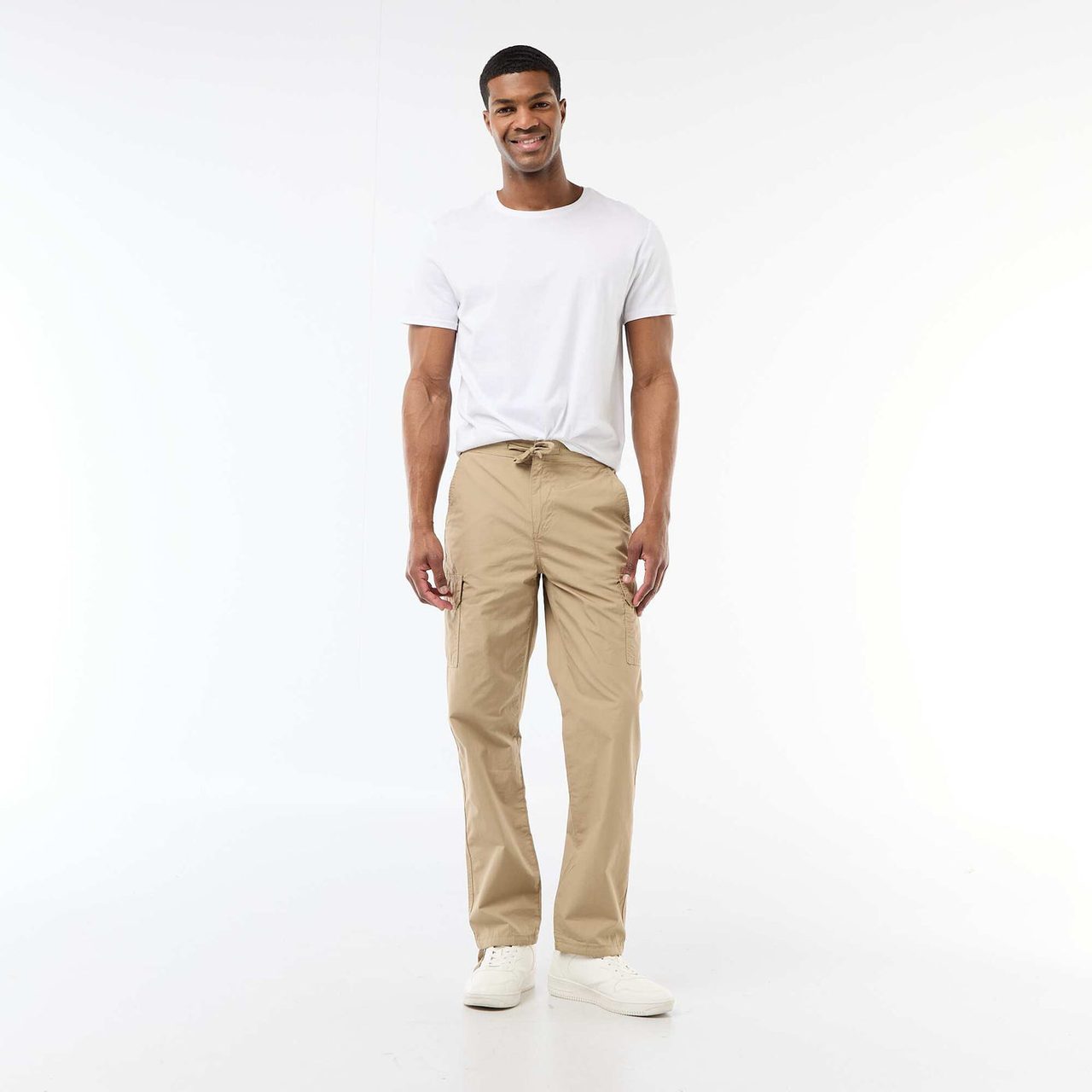 Pantalon cargo beige