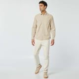 Chemise popeline beige 2