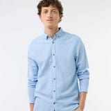 Chemise lin bleu ciel 1