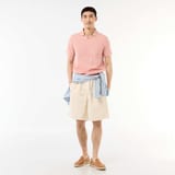 Polo piqué rose pâle 2