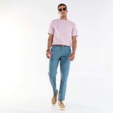 Chino twill bleu pétrole 1