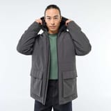Parka légère à capuche noire 1