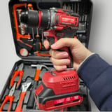 Kit caisse a outils avec visseuse 21v 118pcs Brushless HONESTPLUS 1