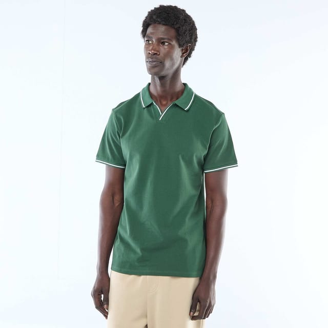 Polo piqué vert sapin