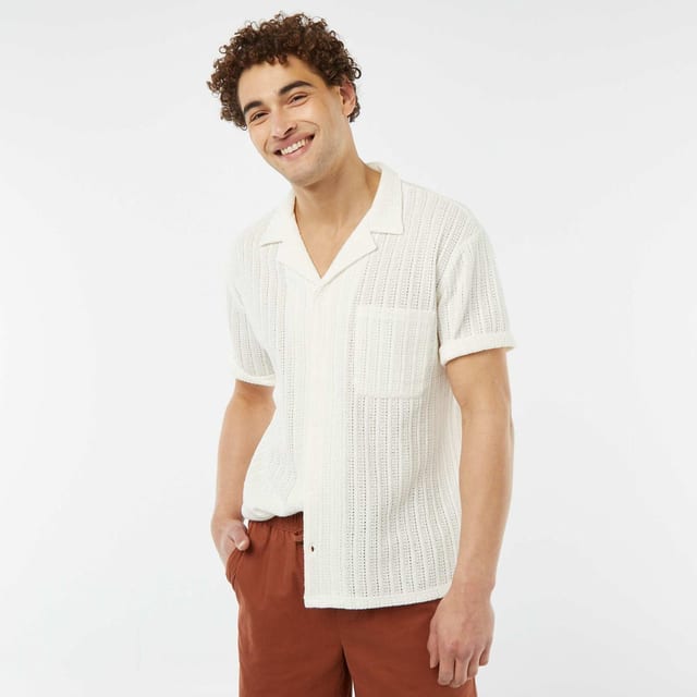 Chemise ajourée écrue