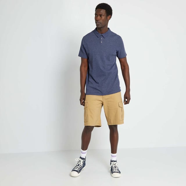Polo nid d'abeille marine