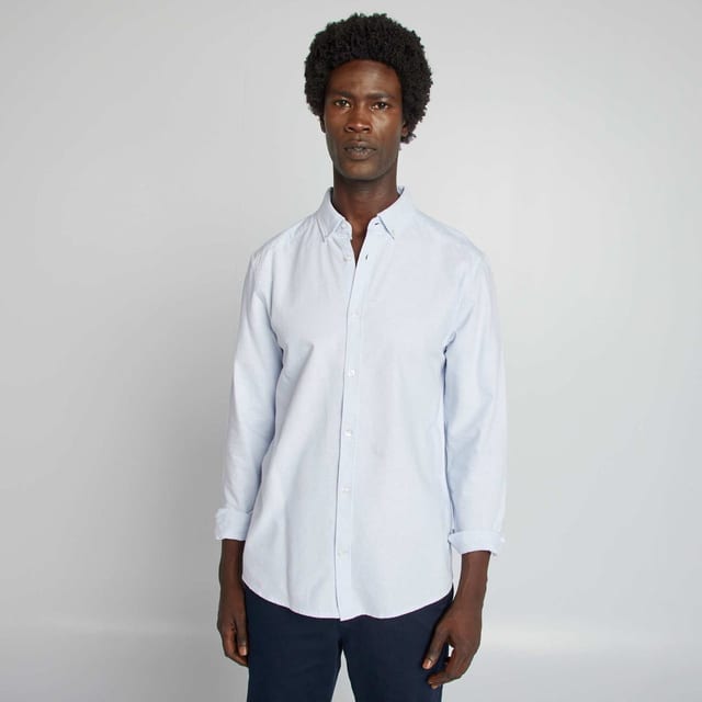 Chemise oxford bleu