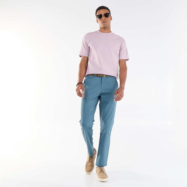 Chino twill bleu pétrole