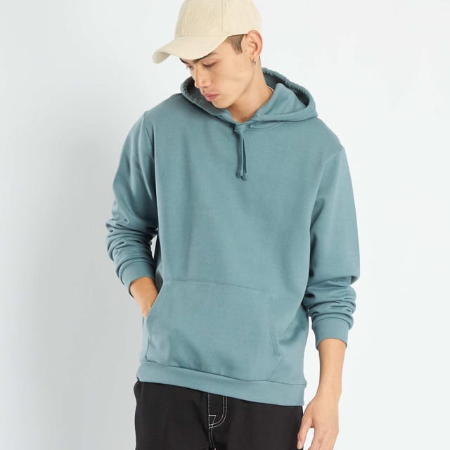 Sweat à capuche bleu