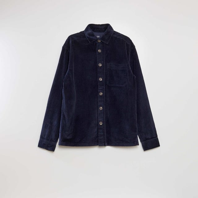 Surchemise velours marine